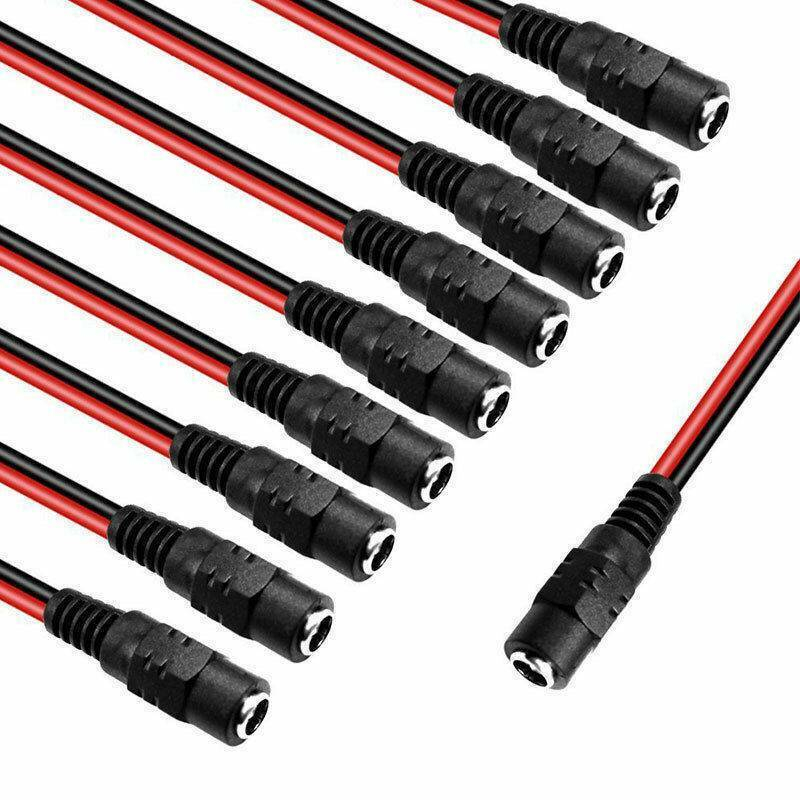 Kabel Power DC Jack Male Female 5.5 x 2.1mm Socket Plug Connector Cable Wire Lot Adaptor CCTV