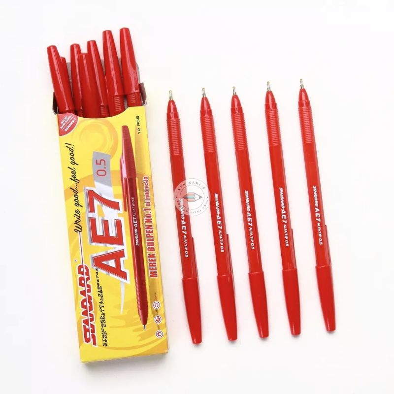 

STANDARD - Pulpen AE7 0.5mm merah - pcs