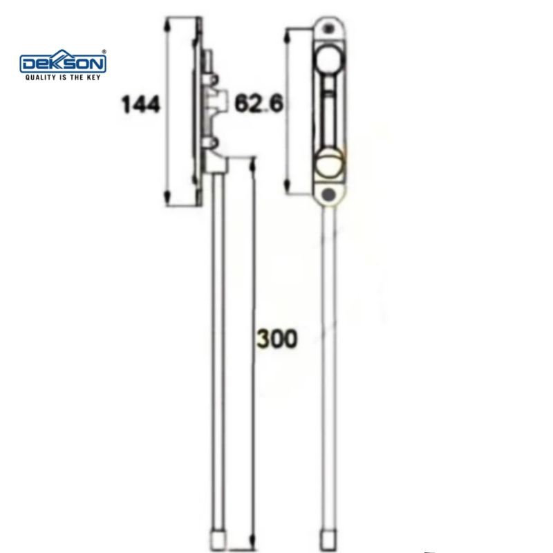 Flush Bolt/Grendel Tanam Oval Dekkson DKS FB 508 Harga Perpasang