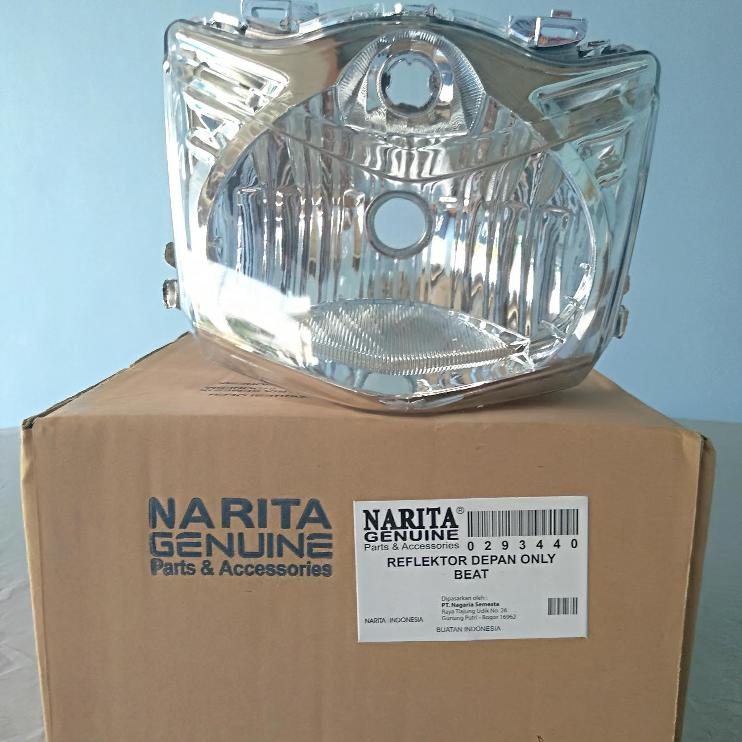 Reflektor lampu depan Beat karbu lama plus Mika kaca