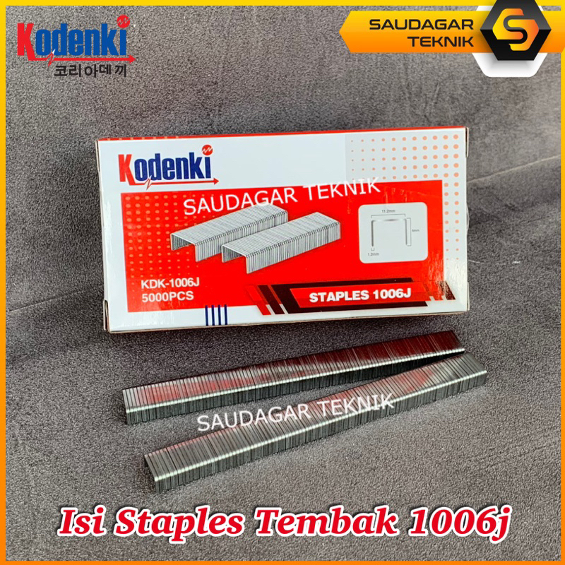 KODENKI Isi Staples Paku Tembak 1006j Refill Mesin Staples Paku Tembak Angin Air Stapler Nailer Gun