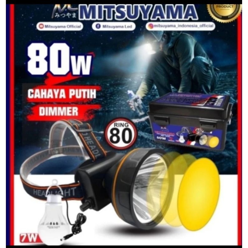 Mitsuyama Senter Kepala 80 Watt MS 182P