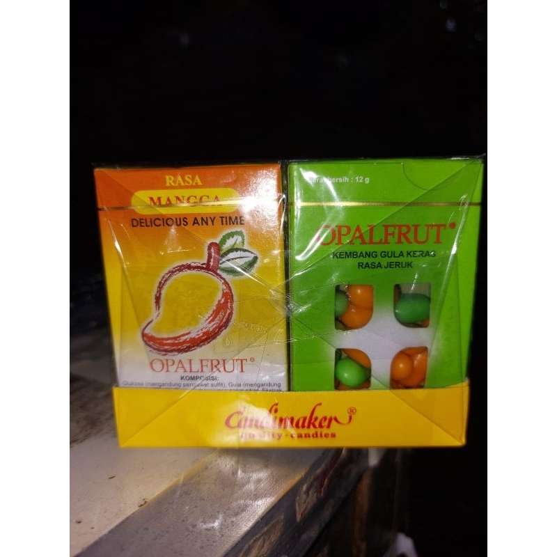 

Opalfrut Permen Jendela Jadul Aneka Rasa Mangga Jeruk Anggur Stroberi Mint Box Isi 10 Pcs 12 Gr