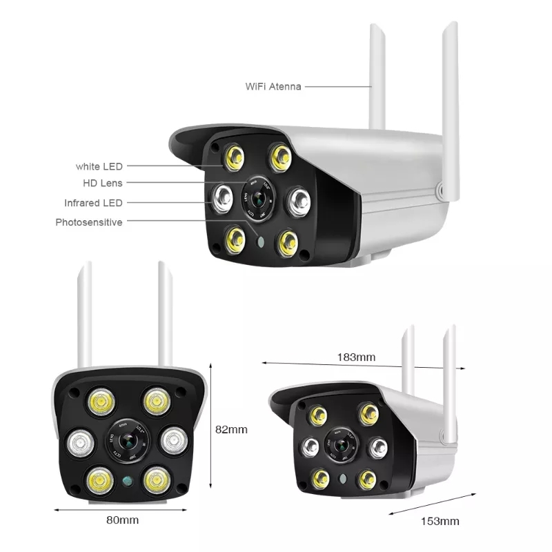 New V380 HD 8MP FULL HD Outdoor Wifi Cctv Ip Camera Waterpoof