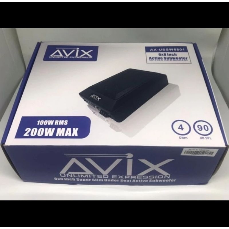 Subwoofer Kolong Avix Aktif 6 x 8 inch AX-USSW6801 KOREA