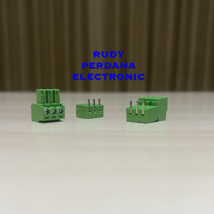 TERMINAL BLOCK SIKU L TEKUK HIJAU KF2EDGR-Y 2EDG 3.81MM 3P 3 PIN KAKI