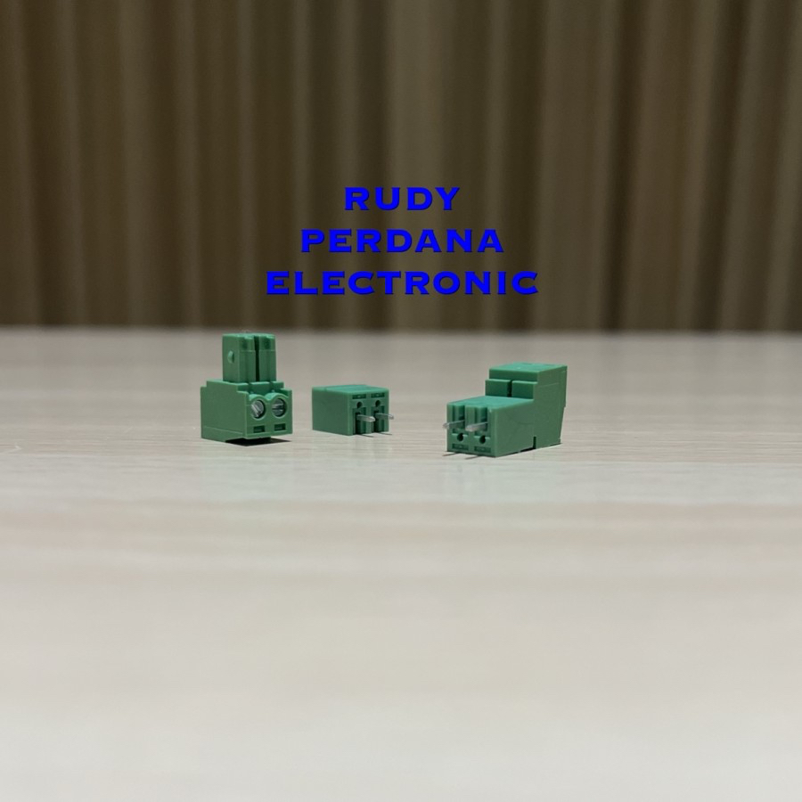 TERMINAL BLOCK SIKU L LURUS HIJAU KF2EDGV-Y 2EDG 3.81MM 2P 2 PIN KAKI