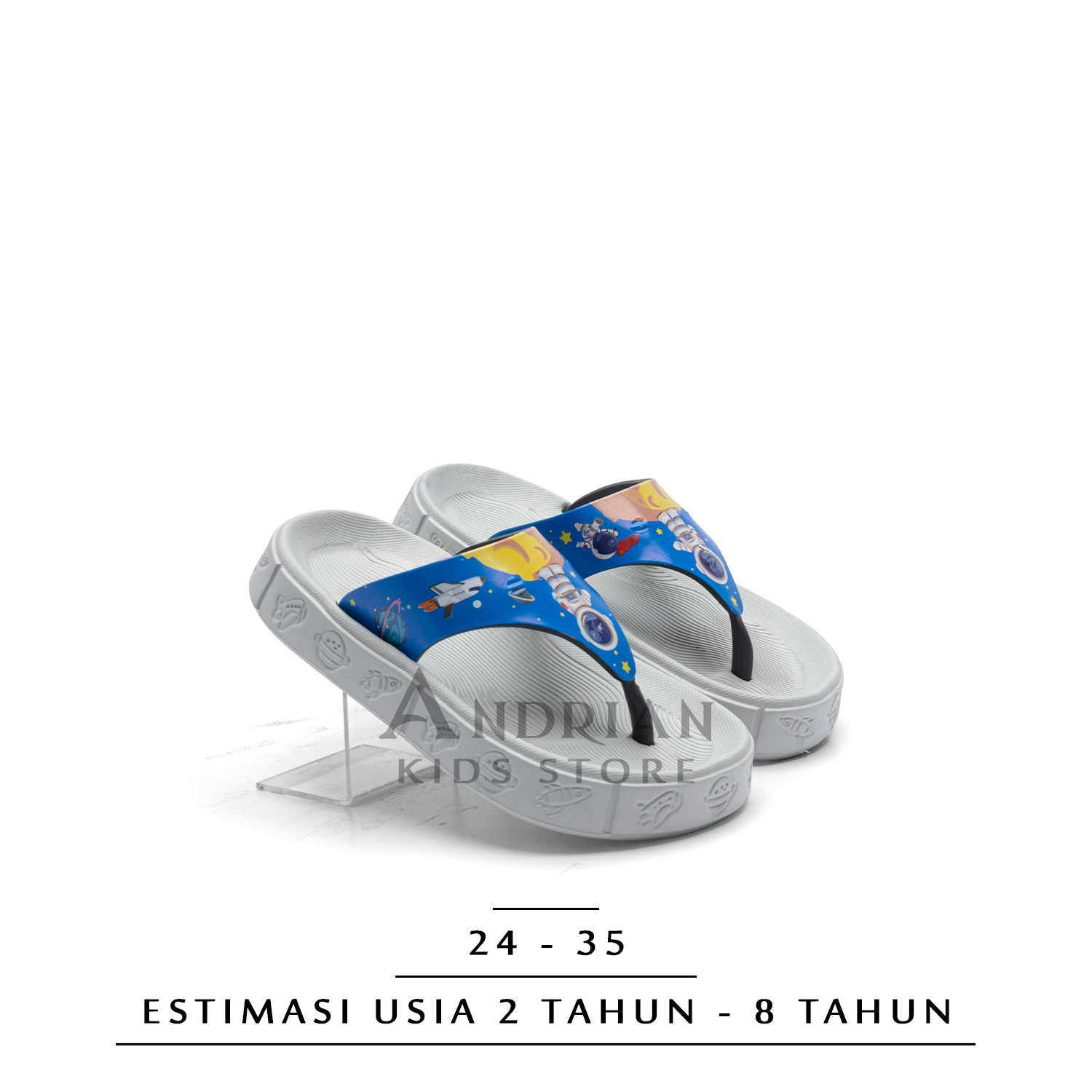 Andrian - Sandal Jepit Anak Laki-Laki Model Astronout New Oricon 2 - 8 Tahun