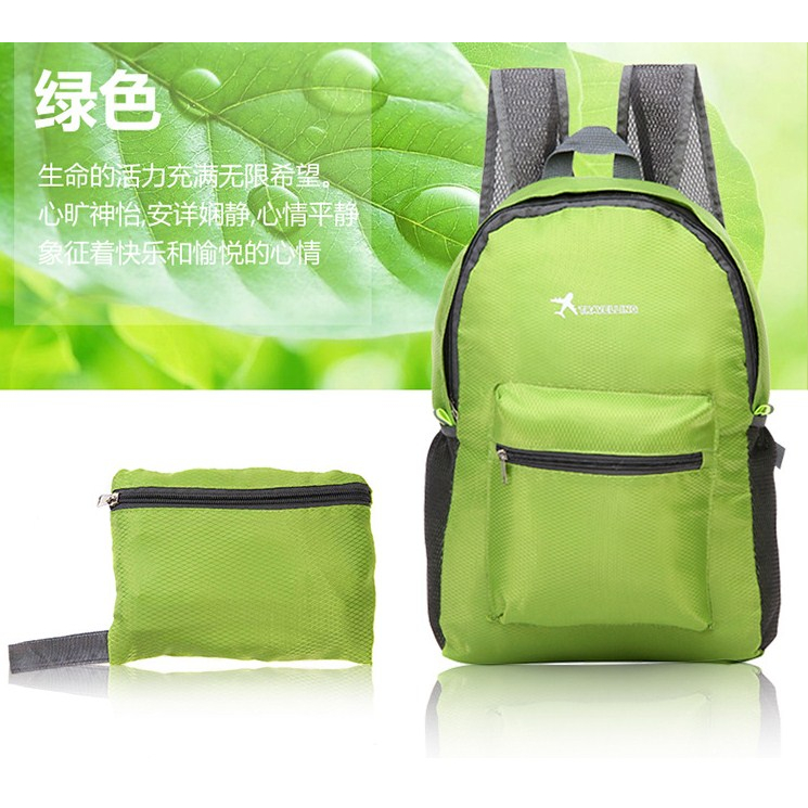 Tas Ransel Lipat Backpack Rangsel Punggung Pria Wanita (TS15) Foldable Backpack Travel Traveling Wisata