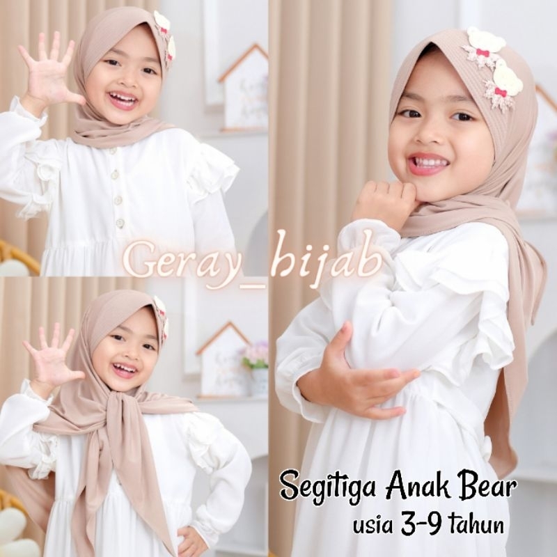 SEGITIGA ANAK BEAR / JILBAB ANAK / JILBAB INSTAN ANAK / SEGITIGA ANAK INSTAN / JILBAB ANAK PET / JILBAB ANAK JERSEY / BERGO ANAK