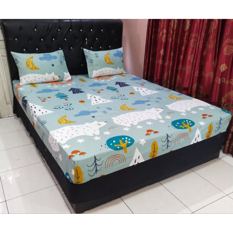 SPREI 180X200 160X200 120X200 SEPRAI HOMEMADE AESTHETIC MOTIF BUNGA HITAM KOTAK CANTIK VIRAL SEPREI TERBARU BERKWALITAS