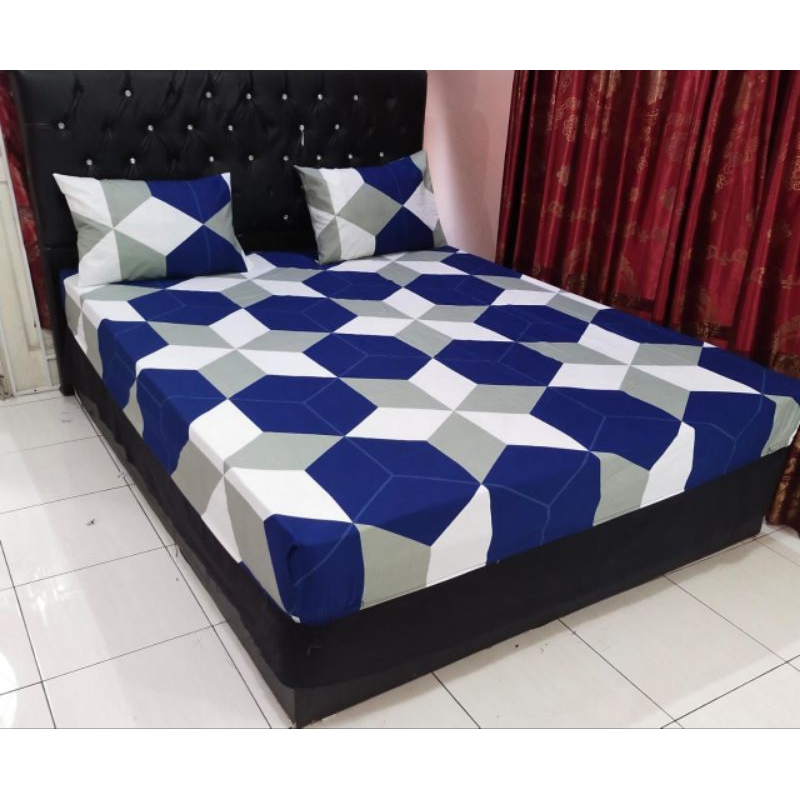 SPREI 180X200 160X200 120X200 SEPRAI HOMEMADE AESTHETIC MOTIF BUNGA HITAM KOTAK CANTIK VIRAL SEPREI TERBARU BERKWALITAS