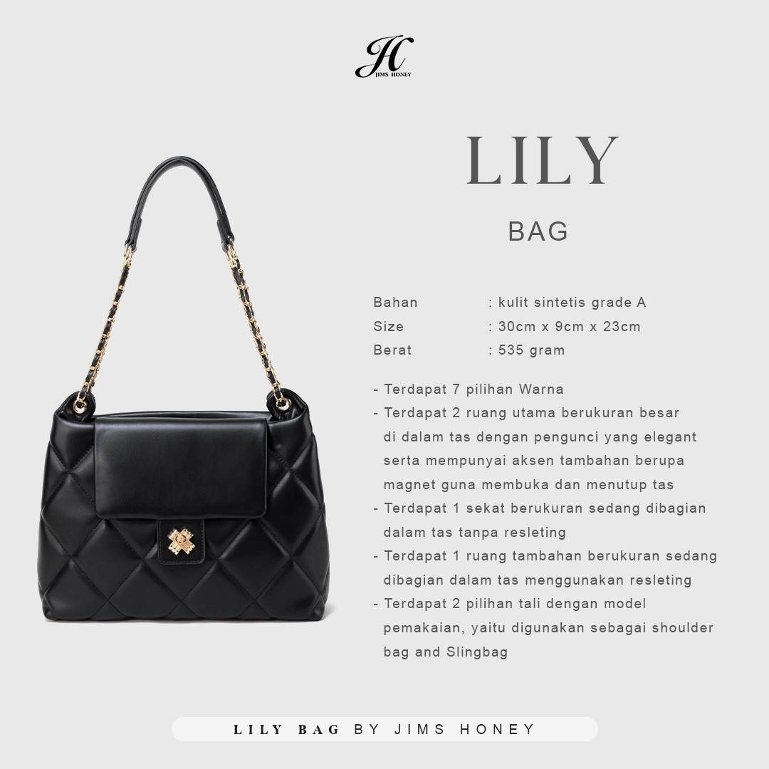 LILY Bag Jims Honey Tas Selempang Wanita Minimalist Elegant