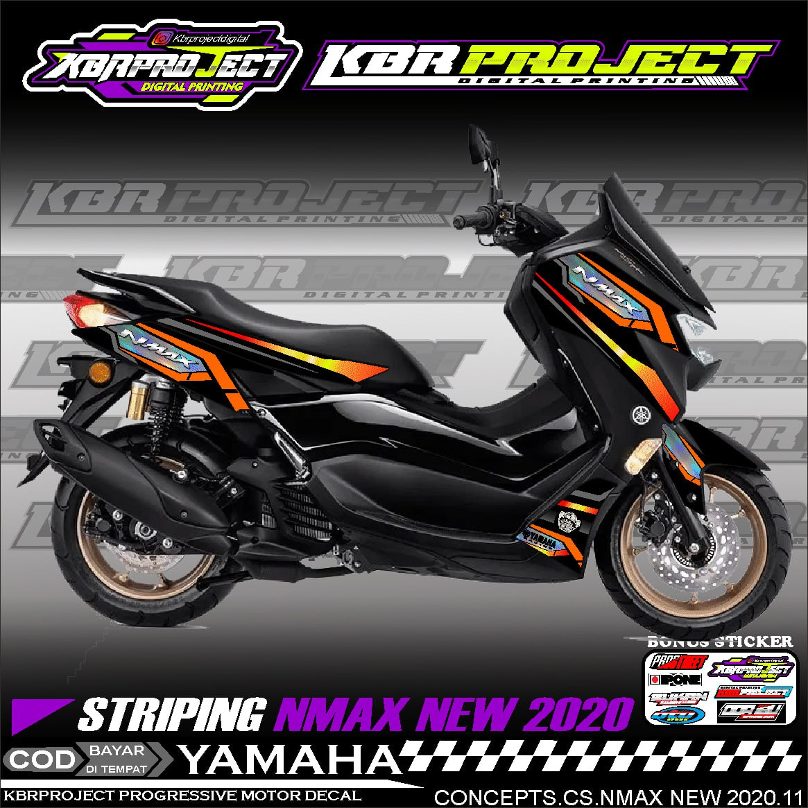 NMAX NEW 2020 STIKER  STRIPING PREMIUM MOTOR KEREN LIS VARIASI NMAX NEW 2020 STIKER MOTOR YAMAHA DES