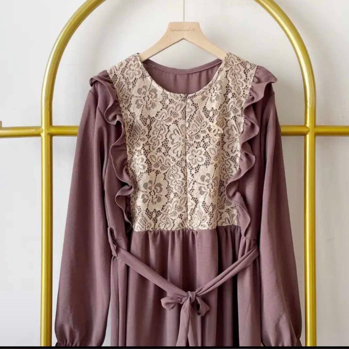 Dress Brukat Malika Premium// Dress Kondangan // Gamis brukat premium