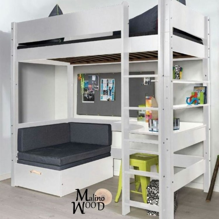 Ranjang susun ranjang tingkat kayu bunk bed loft bed dipan divan tempat tidur kayu minimalis BB-11