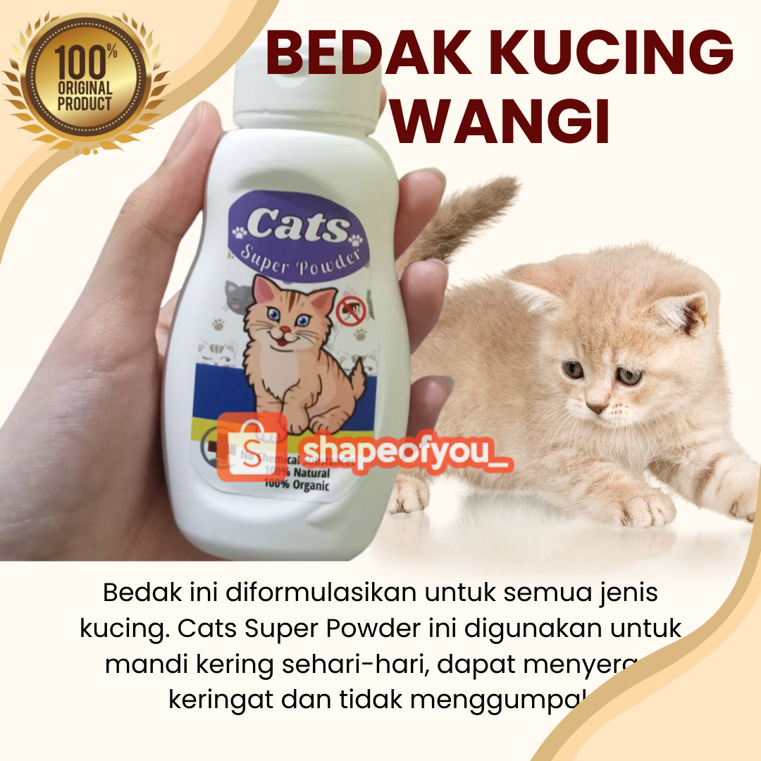 Bedak Wangi Anti Jamur Bau Kucing Cats Super Powder Pet