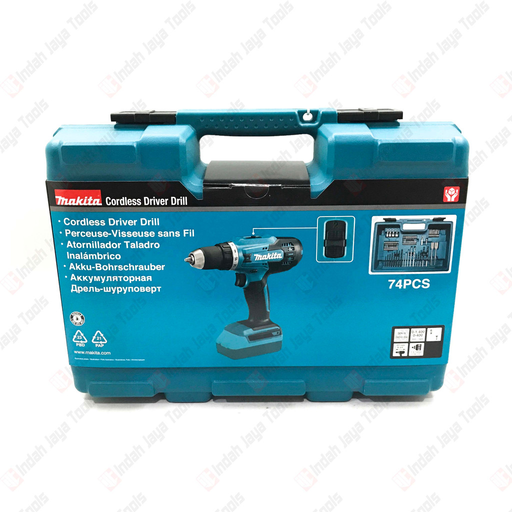 MAKITA DF488D Mesin Bor Cordless Baterai Besi Kayu Driver Drill DF 488