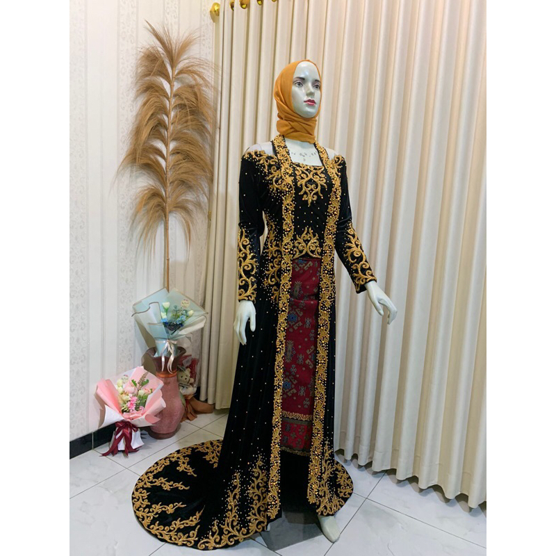 kebaya bludru kutubaru modern || kebaya bludru murah || kebaya pengantin bludru || kebaya bludru kut