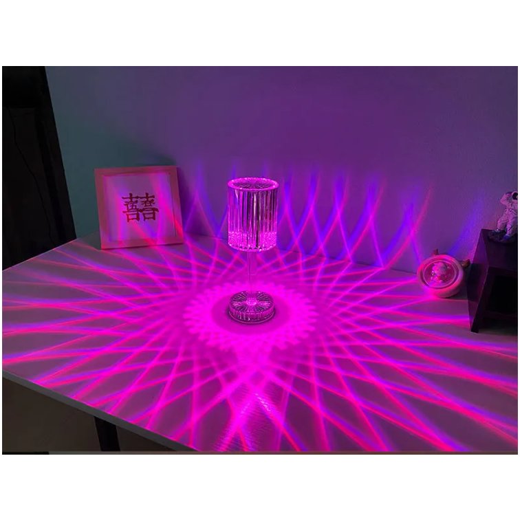 Lampu crystal meja / lampu tidur romantis / lampu hias LED crystal rose / lampu kado/ estetik / aesthetic
