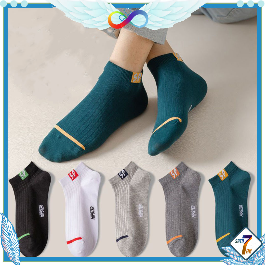 Kaos Kaki Ankle Unisex Kaos Kaki Pendek Motif Semata Kaki Dewasa Korea Fashion Short Socks Satu7an KK17