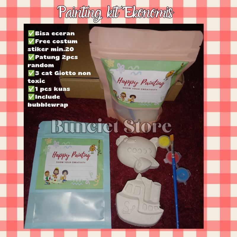 Patung lukis anak / Patung lukis gypsum / Suvernir ultah anak / souvernir patung lukis / Patung luki