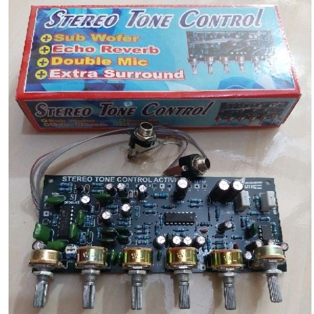 TONE CONTROL STEREO MIDLE PLUS SUBWOOWER DC 12V PLUS EXTRA MIC Dan ECHO