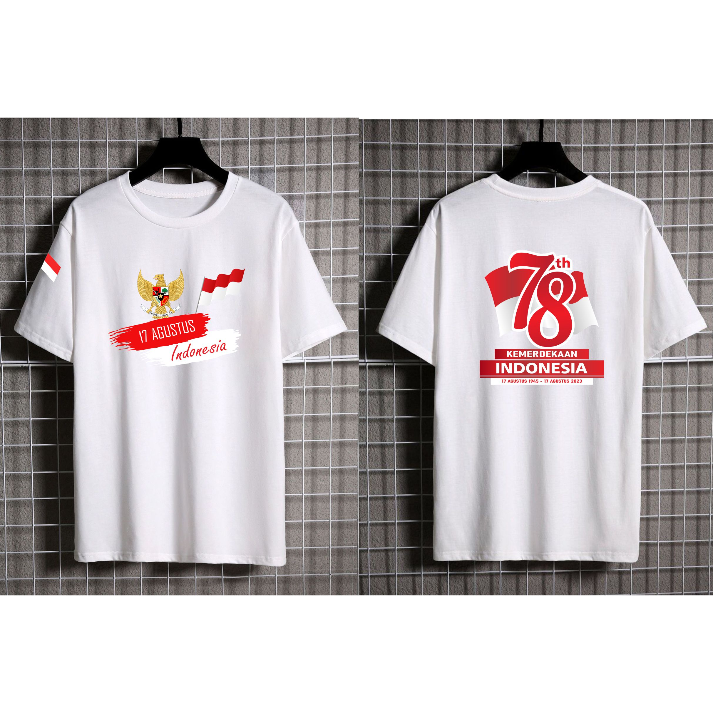 KAOS MERAH PUTIH EDISI 17 AGUSTUS 1945 PRIA DAN WANITA