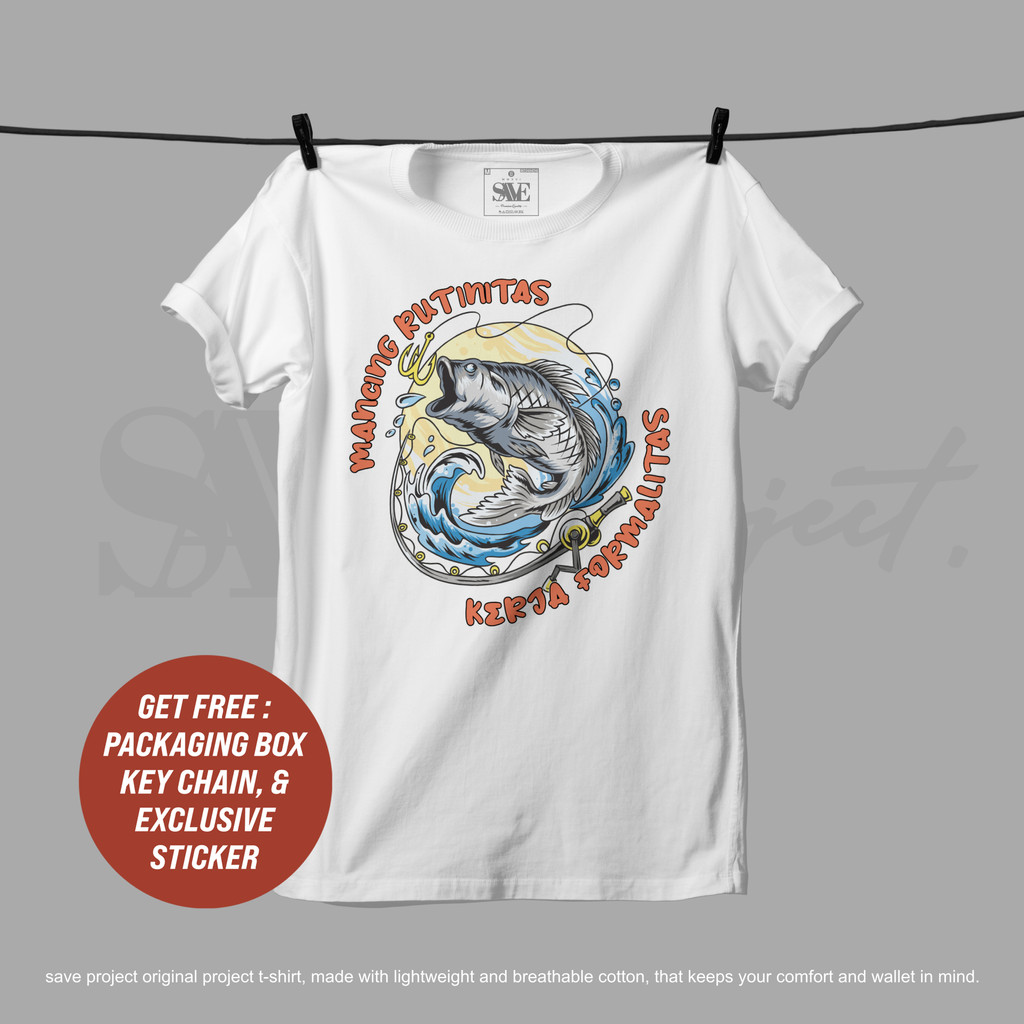 Kaos Pecinta Mancing/Kaos Mata Pancing/Kaos Hobi Mancing/T-Shirt Fishing Community New Design Limite