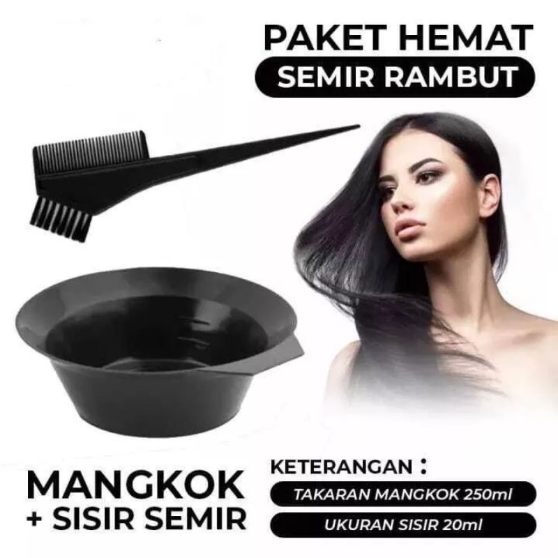 Mangkuk Semir Rambut Plus Sisir