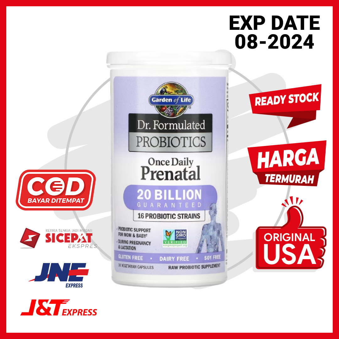 Vitamin Probiotic Ibu Hamil Dr. Formulated Probiotics Once Daily Prenatal Garden of Life 30 Caps