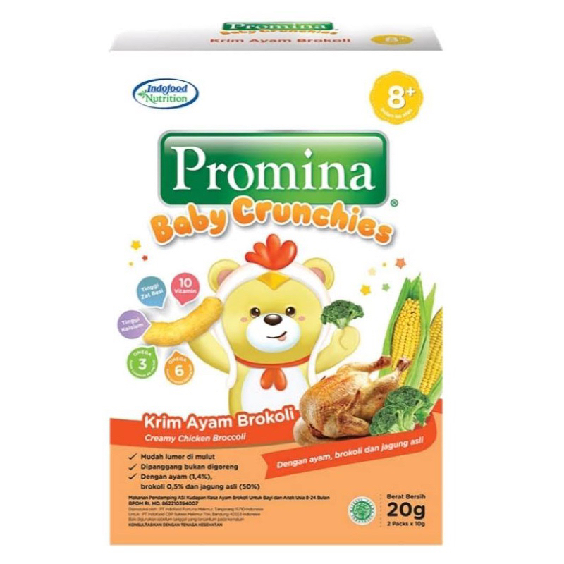 PROMINA CRUNCHIES 8+ 20gr / PROMINA SNACK KEJU / MPASI SNACK BABY CRUNCHIES