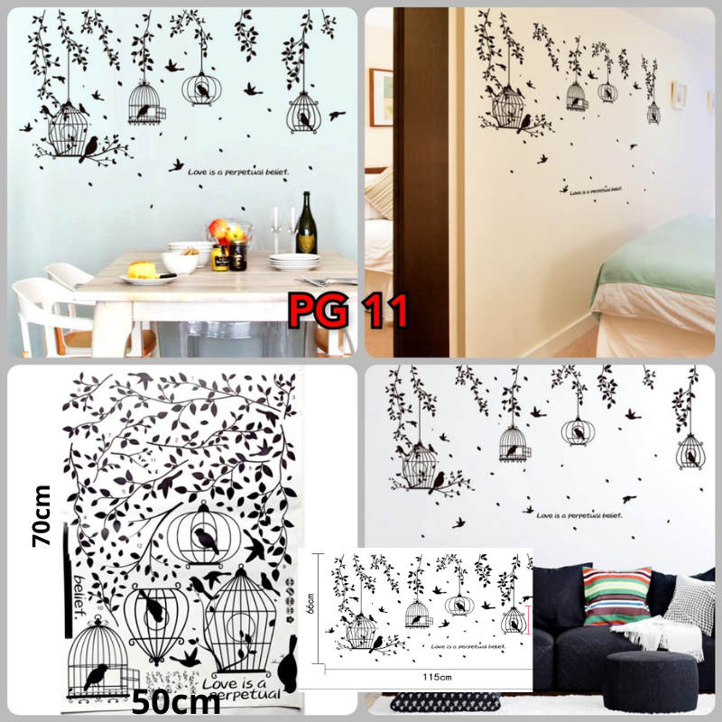 WALLSTICKER WALLSTIKER WALL STICKER STIKER SETIKER DINDING SANGKAR BURUNG GANTUNGAN LAMPU TEMPELAN CAFE DEKORASI RUMAH RUANG TAMU TIDUR MAKAN KELUARGA HIASAN KERAMIK KRAMIK PINTU KACA JENDELA KACA KAMAR MANDI ANTI AIR LEMARI DAPUR POT DAUN SANGKAR BURUNG