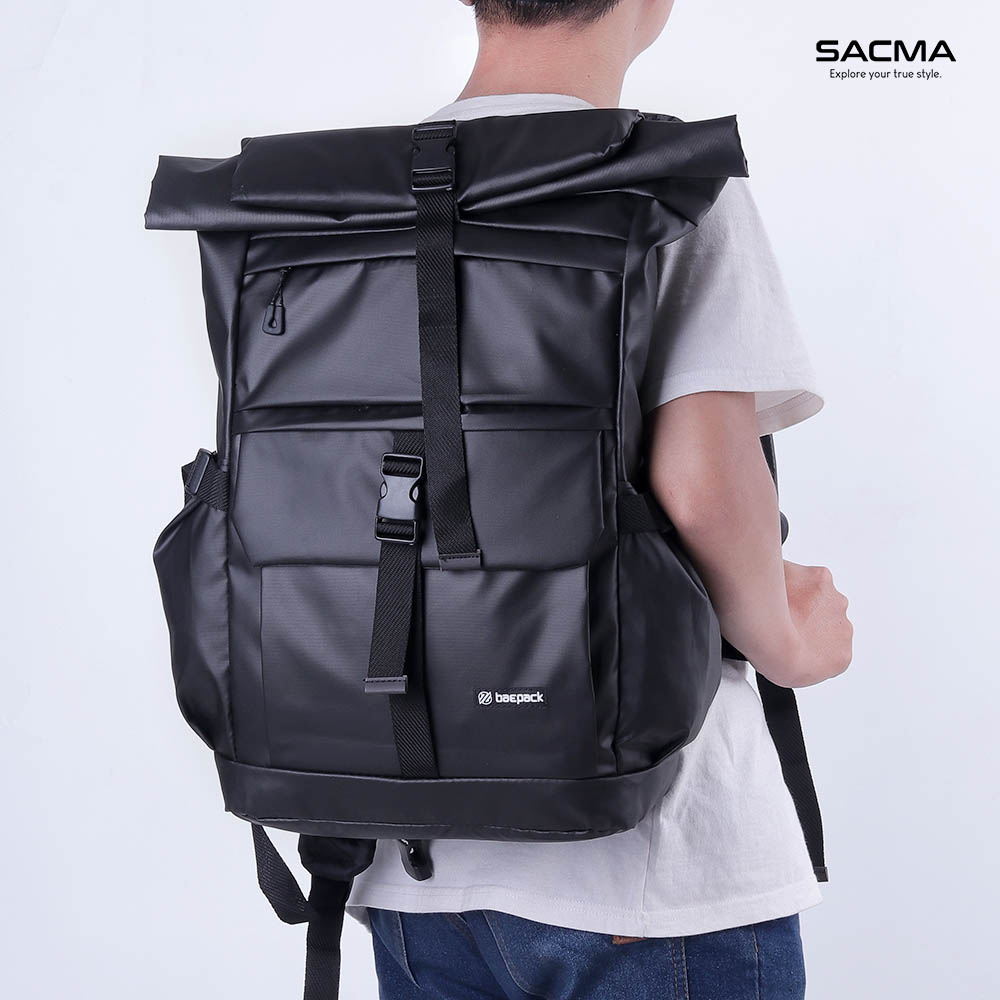 Justrue Backpack Hitam Tas Ranse Pria Distro 460