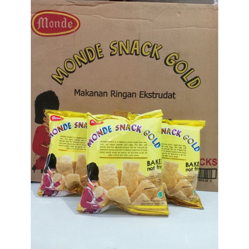 

paket 3pcs snack monde gold uk30gr |makanan ringan | monde gold