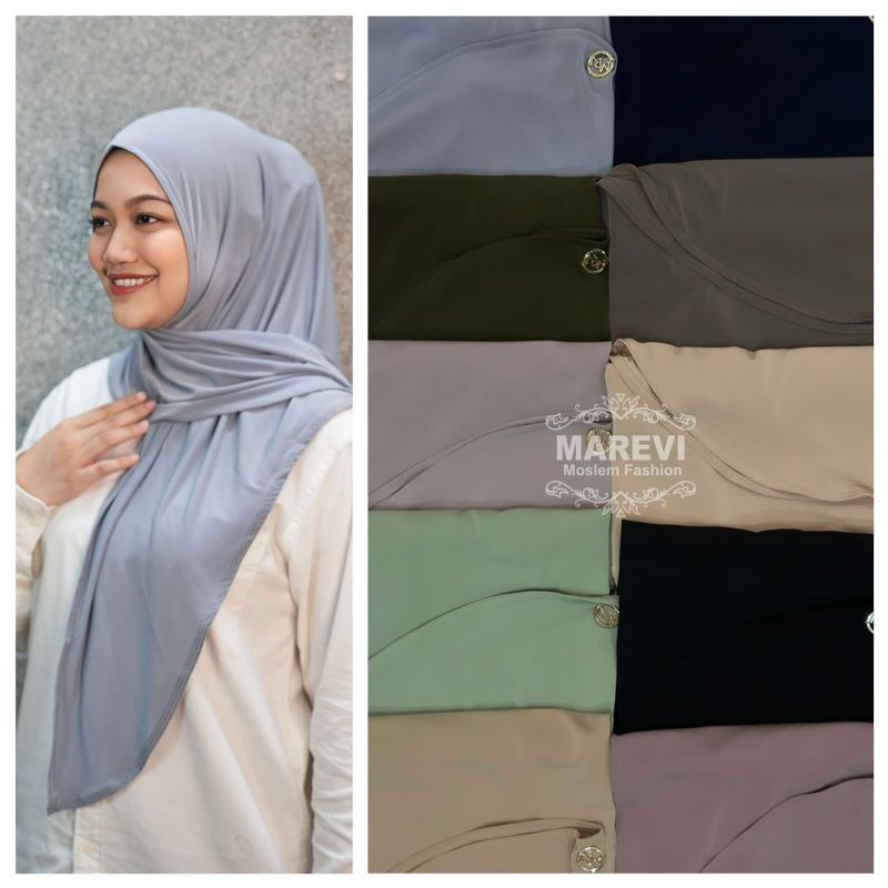 Fashion wanita muslim Zeela instan bergo by Marevi hijab gamis