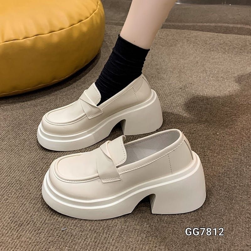 Sepatu Wedges Slop Pum Bukle Fashion Korea GG7812