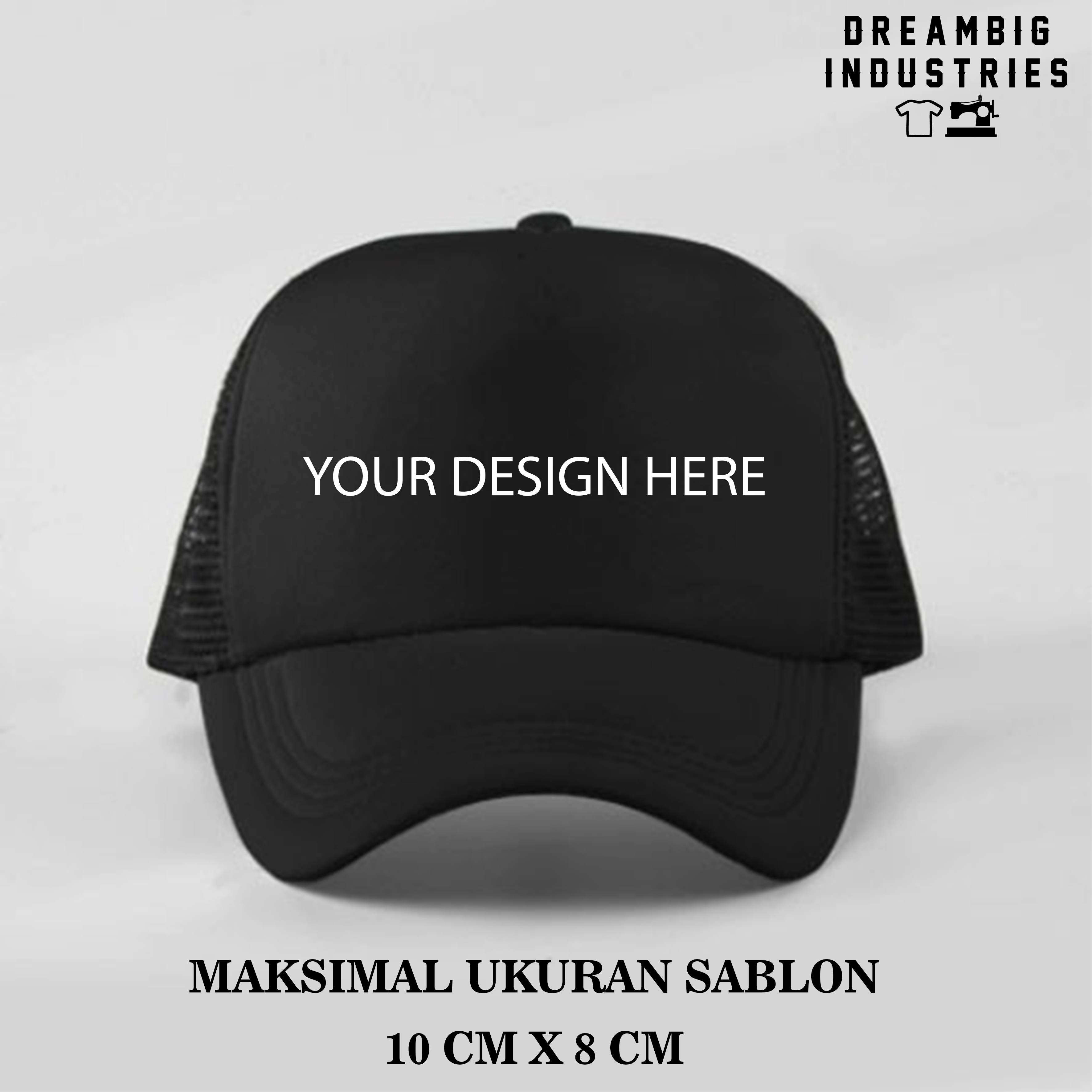 CUSTOM SABLON TOPI TRUCKER SATUAN LUSINAN SABLON DTF POLYFLEX