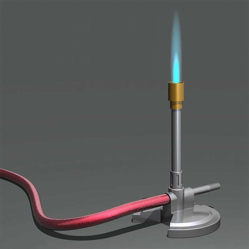 Micro Single Tube Bunsen Burner Gas Light Heating Equipment