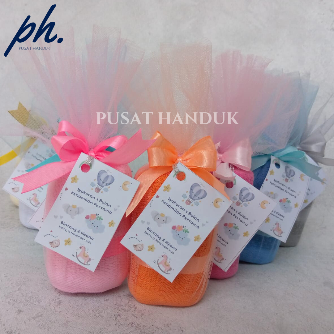 CY -  SOUVENIR HANDUK POLOS SAPU TANGAN PACKING TILE PITA