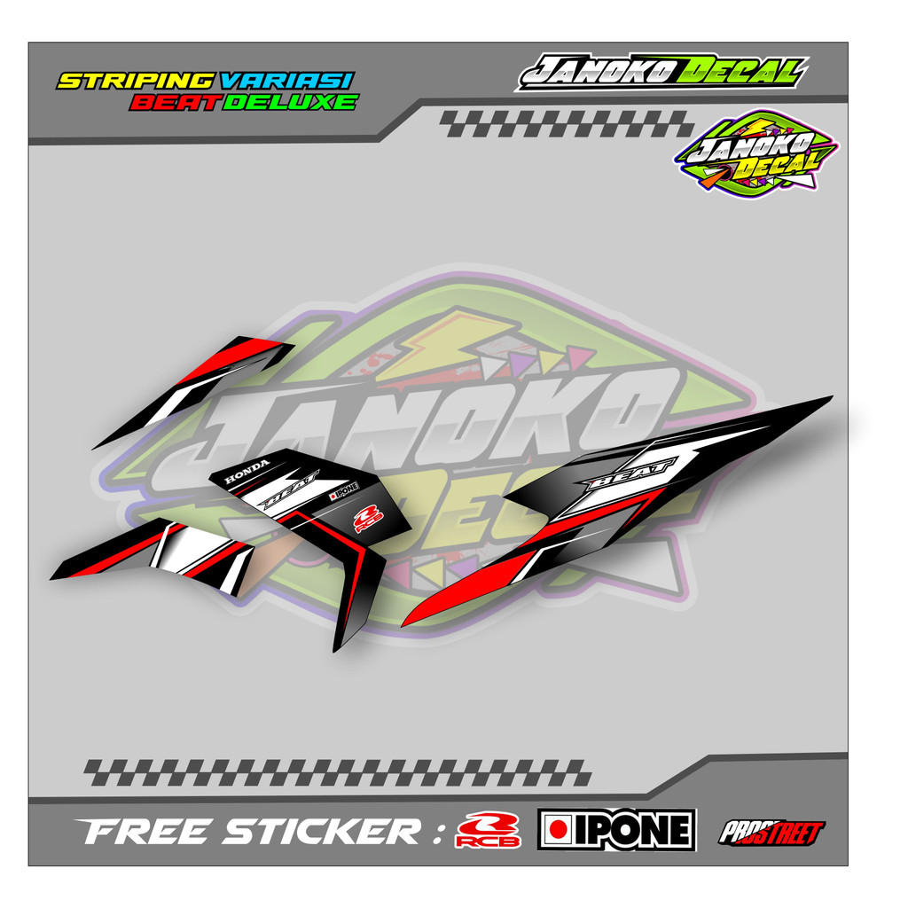 STRIPING VARIASI LIST MOTOR BEAT DELUXE / STICKER VARIASI HONDA BEAT DELUXE