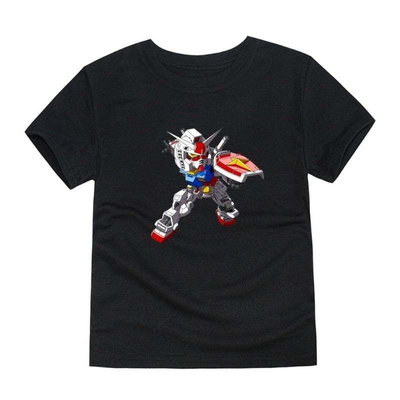 Kaos Anak Laki Gundam Baju Oblong Anak Atasan Anak Kaos Lengan Pendek 2-16Th Cod