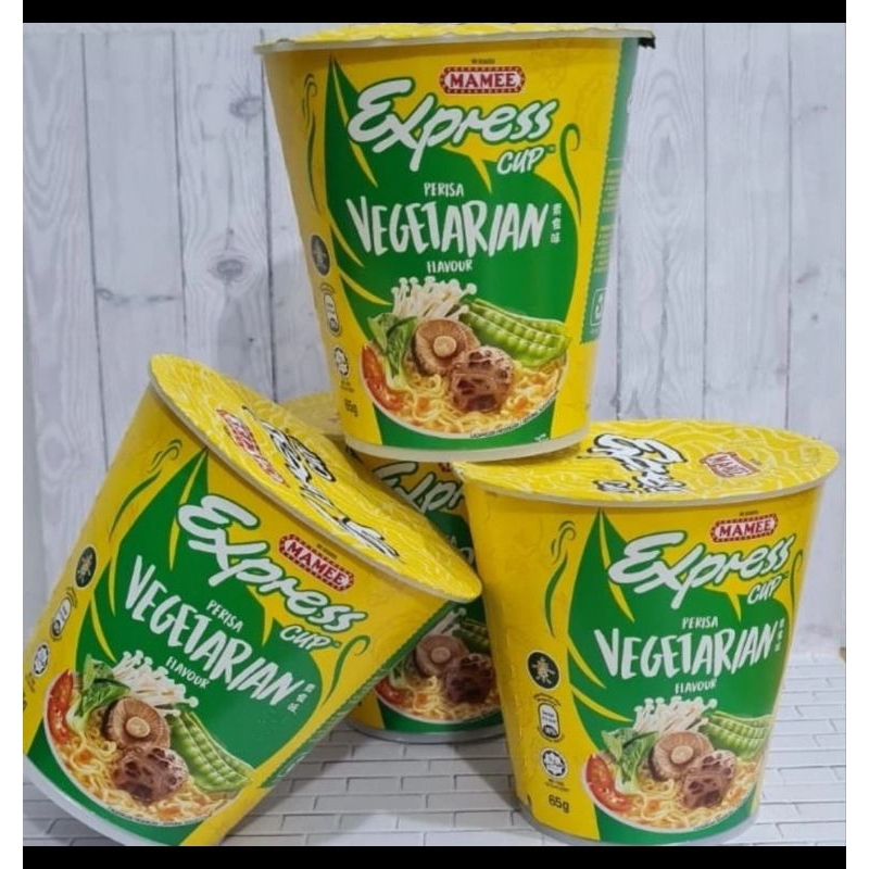 Mamee Express vup vegetarian vegan pop mie mame vegetarian vegan