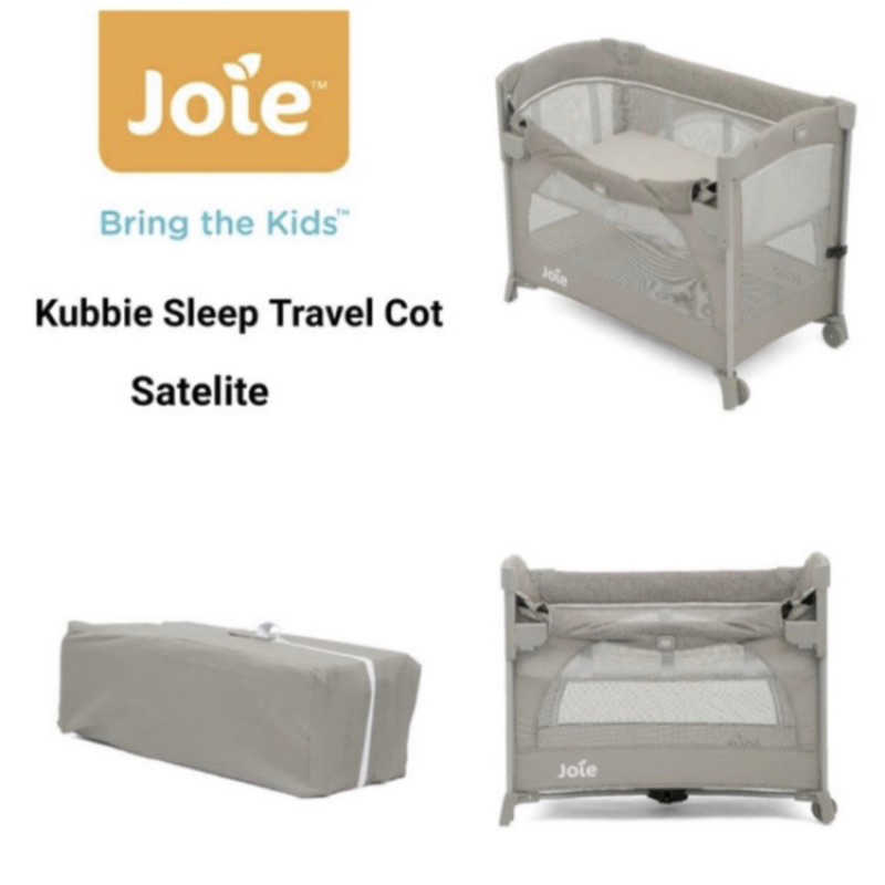 baby box joie kubbie sleep travel cot  dan matras nya - preloved like new
