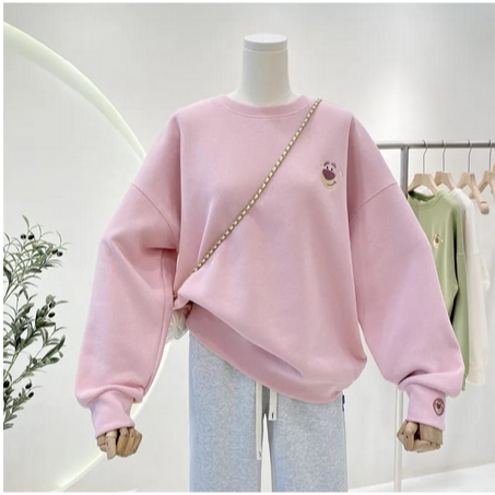 BERRY BEAR LOTSO SWEATER CREWNECK LUCU BORDIR WANITA OVERSIZE | SWEATSHIRT LUCU OVERSIZE | SWEATER BASIC LUCU  KOREAN STYLE