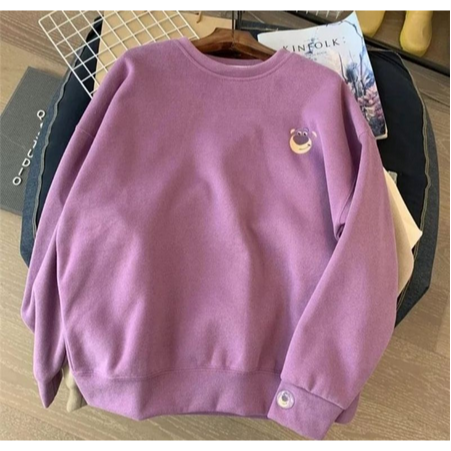 BERRY BEAR LOTSO SWEATER CREWNECK LUCU BORDIR WANITA OVERSIZE | SWEATSHIRT LUCU OVERSIZE | SWEATER BASIC LUCU  KOREAN STYLE