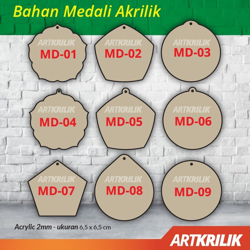 

Artkrilik Works | [50 PCS] Bahan Medali Wisuda Akrilik 6,5 cm Polos Tebal 2mm | Medali Kosong