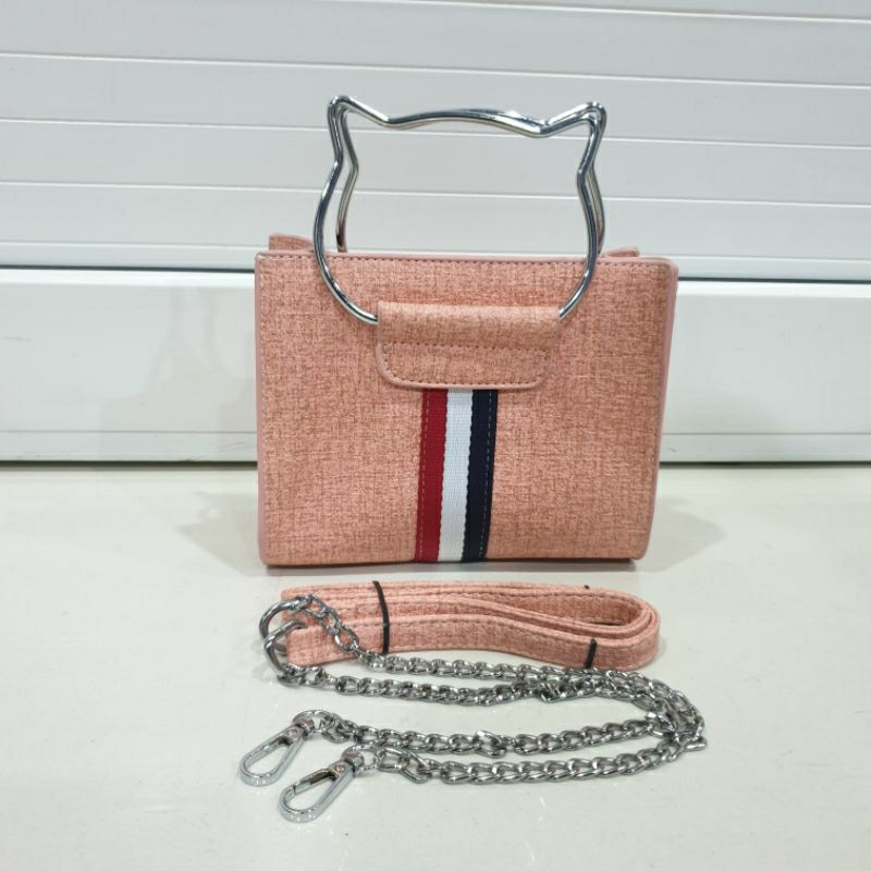 Tas Wanita Import Premium Tas Selempang Tas Bahu Slingbag Warna Pink