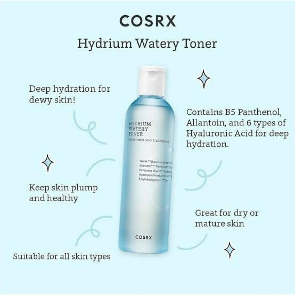 COSRX Hydrium Watery Toner Skin Care 280mL Toner Untuk Kulit Kering