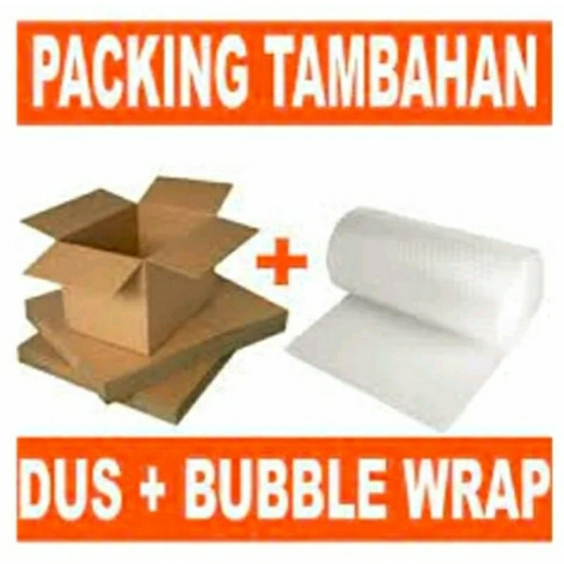 packing tambahan/ekstra bubble wrab n kardus